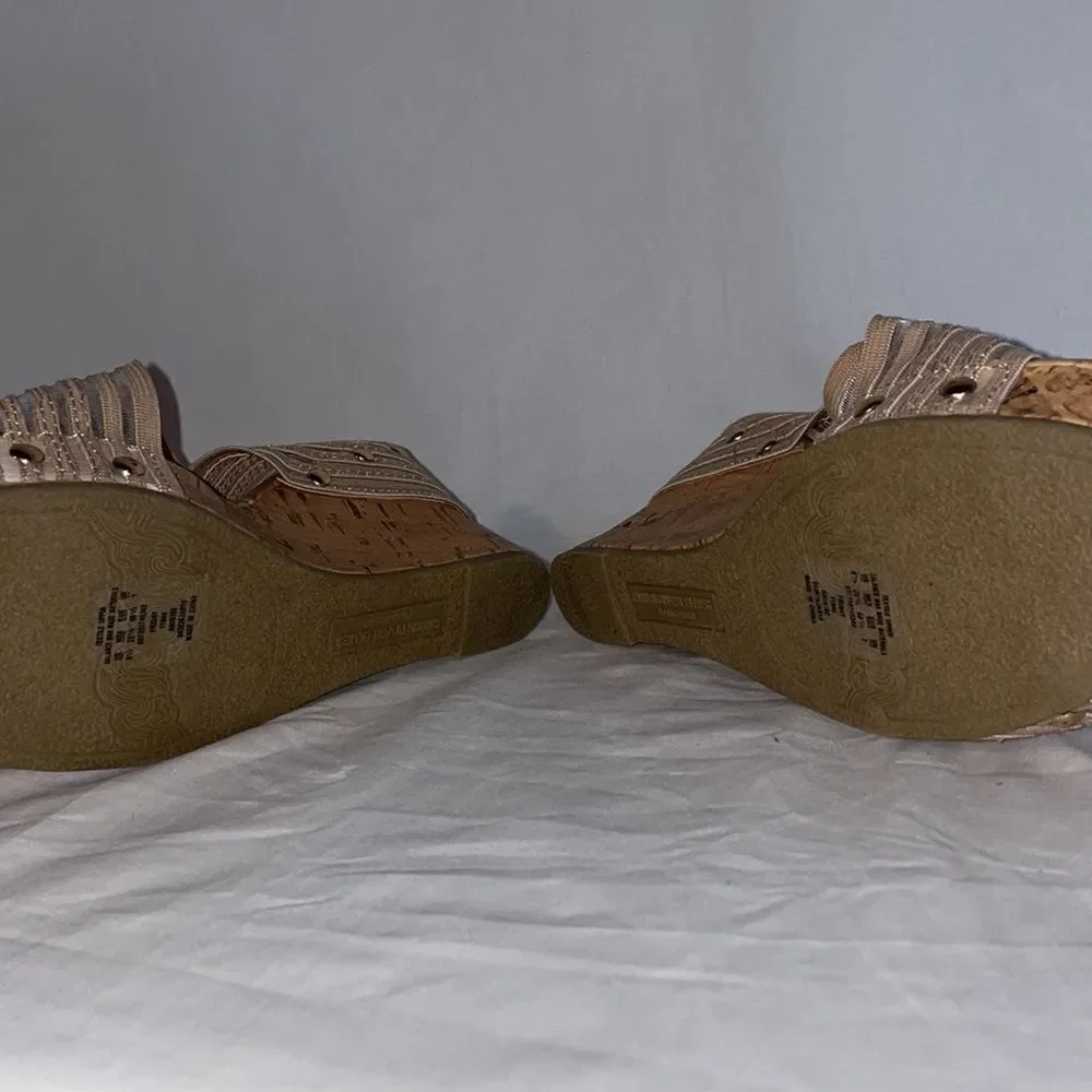 Canyon river blue wedge heels
